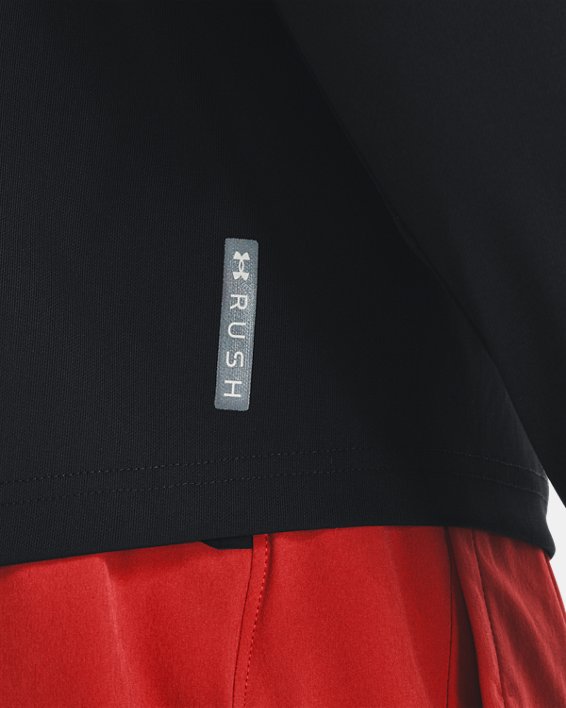 Herren UA RUSH™ ColdGear® Shirt mit Stehkragen, Black, pdpMainDesktop image number 4